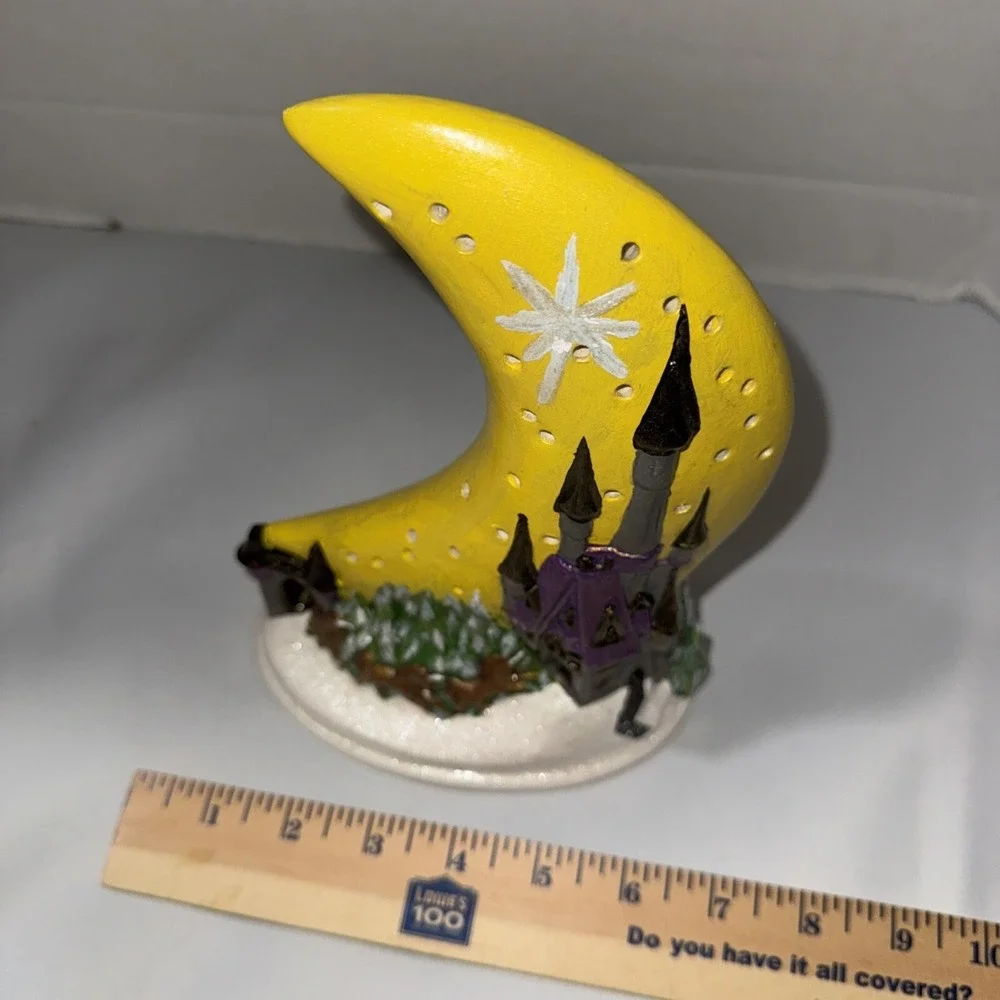 Garry Sharpe Design Ceramic Moon Stars Unicorn Castle‎ Night Light Lamp vintage